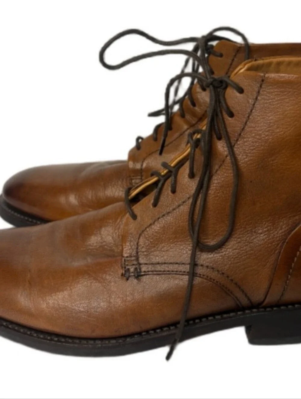 Frye Men's Brown Leather Lace-Up Boots Size 8.5